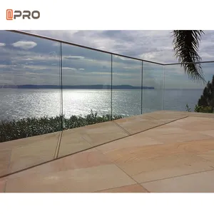 Hochwertige Aluminium geländer Teile Innentreppe geländer Edelstahl Balustraden pfosten für Glas geländer Aluminium balkon geländer