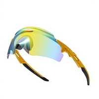 Lunettes de cyclisme sans monture, nouveau style transfrontalier, résistantes au vent et au sable, design monobloc, verres interchangeables pour hommes et femmes