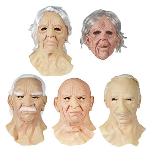 Nouveaux masques de fête d'Halloween 2025 en ligne, couvre-chefs réalistes en <span class=keywords><strong>latex</strong></span> pour les aînés, très populaires à l'international pour le carnaval - Product Image 2