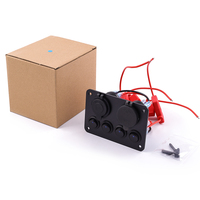 ABILKEEN Panneau de commande 6 interrupteurs, 4 interrupteurs à bascule, 1 prise de courant, 1 chargeur USB avec câblage pour modification de voiture, bateau, camion
