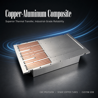 Plaque de refroidissement liquide en aluminium usinée CNC avec tube en cuivre à emboîtement pour la gestion thermique des modules d'alimentation de serveurs et d'onduleurs