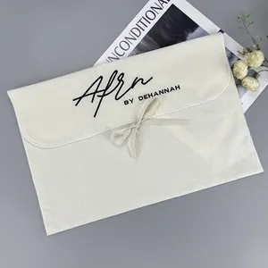 Симпатичные хлопковые конверты с вышивкой и принтом, многоразовая упаковка для одежды, сумки с логотипом