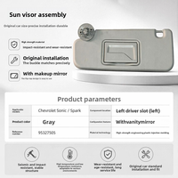 Pare-soleil de voiture Chevrolet gris, lot de deux, pour Aveo Sonic 2012-2020, montage sur toit avec miroir et compartiment de rangement