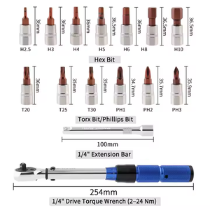 Llave Dinamométrica de 1/4 de Pulgada 2-24N.<span class=keywords><strong>m</strong></span> Juego de Llave de Carraca de Precisión Bidireccional de 72 Dientes con Clic Llave de Torque Preestablecida para Bicicleta - Product Image 6