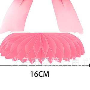Ensemble de guirlandes suspendues et centre de table en papier nid d'abeille sur le thème du nœud rose mignon pour anniversaire - Product Image 6