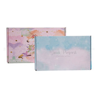 Boîte en carton ondulé personnalisée pour l'emballage, boîtes d'expédition roses et bleues pour l'emballage de cadeaux et l'expédition