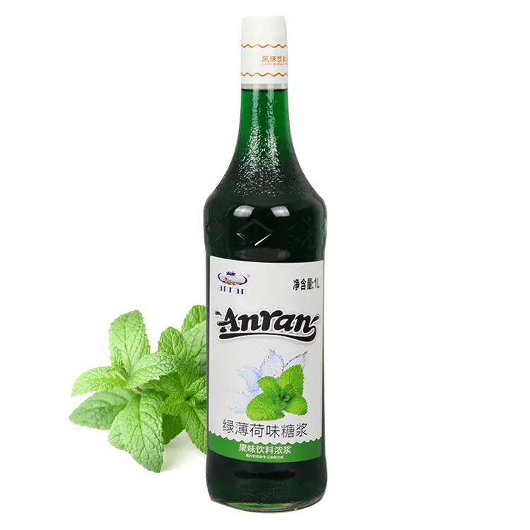 Sirup mit grünem Minz geschmack 1L Halal Hot Selling Frucht konzentrat Frucht sirup