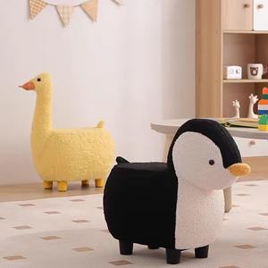Tabouret en forme d'oiseau pour enfants, siège en peluche de dessin animé pour la décoration de la chambre des enfants, chaise durable remplie de mousse - Product Image 2