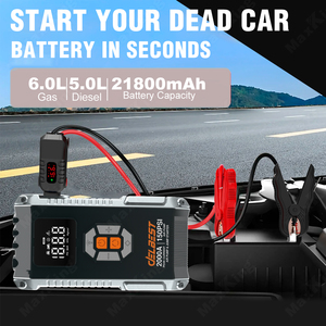 12V 21800mAh SuperPower Jump Starter 2000A Peak avec compresseur d'air intégré et chargeur de téléphone - Product Image 4
