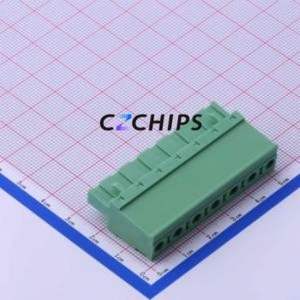 DB2EKB-7.62-7P-GN-S Plug-in Terminal Block P=7.62mm Connector Male Plug 1x7P 7.62mm Green - Product Image 2