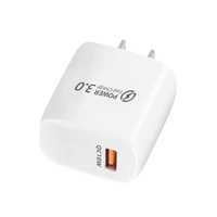 Meilleure vente 18W USB chargeur mural Charge rapide 1 port de charge chargeur rapide QC3.0 chargeurs de téléphone pour téléphone intelligent