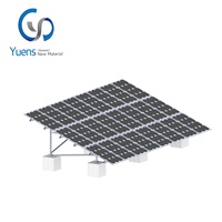 Système de support au sol pour panneaux solaires Yuens Custom Racks en aluminium, structure de montage sur béton, surface anodisée