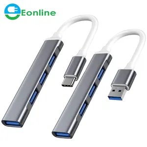 Eonline نوع C USB C محور حوض 3.0 3.1 4 ميناء متعدد الفاصل محول وتغ لينوفو هواوي Xiaomi ماك بوك برو 15 الهواء برو