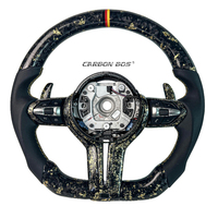 Volant LED sport en fibre de carbone à affichage doré pour BMW M2 M3 M4 M5 F10 F50 F30 F32 F80 F82 F90 E90 E92 E60 E63 G20 G30