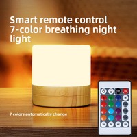 Lampu Malam LED Silinder Pintar Pelindung Mata untuk di Samping Tempat Tidur, Lampu Kamar Tidur Berubah Warna dengan Sensor Gerak Ambient