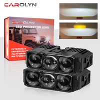 Projecteur laser LED haute luminosité 3000K 6000K, phares antibrouillard pour feux de conduite tout-terrain LED 80W 3 pouces, feux auxiliaires de travail