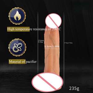 Vente en gros de pénis artificiels en silicone réalistes, surdimensionnés et ultra longs, imitation de pénis réel et factice, insertion manuelle, masturbateur - Product Image 4