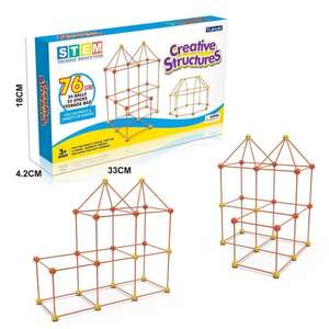 Haute qualité bricolage assemblé tente Creative Construction Fort jouet ensemble à la main Construction château Insertion jouet pour les enfants - Product Image 5