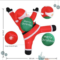 Décorations de Noël exclusives pour fêtes transfrontalières, accessoires de décoration de lieux, ornements suspendus de jardin, gonflables LED en polyester