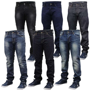 Jeans sur mesure pour hommes en denim de coton délavé, coupe ample, jambe large, style streetwear, grandes tailles, échantillons fournis par le fabricant - Product Image 4