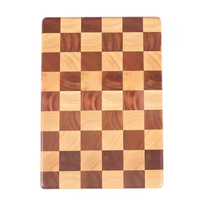 Tabla de cortar con patrón de tablero de ajedrez de grano final de Acacia, bloque de cortar de madera personalizado, bandeja decorativa para servir para cocina, carne, fruta - Product Image 3