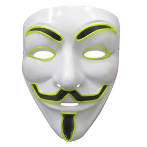 Mascherata in plastica a forma di V personalizzata maschera per feste a quattro colori Halloween Horror-<span class=keywords><strong>Vendetta</strong></span> effetto luce fredda - Product Image 6