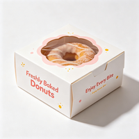 Boîte à donuts et desserts grande capacité, conteneur à pâtisserie jetable personnalisé en gros pour boulangerie à emporter