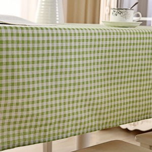 Bán Buôn Tùy Chỉnh Hình Chữ Nhật Handmade Mềm Mại Thoáng Khí Bền Bông Linen Pha Trộn Màu Xanh Lá Cây Kiểm Tra Khăn Trải Bàn Cho Nhà Hàng - Product Image 3