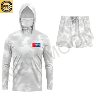 Camisa de Pesca con Capucha de Manga Larga para Hombre, Diseño Personalizado con Logotipo, Talla Grande, Poliéster y Spandex, Camuflaje, Venta al Por Mayor - Product Image 1