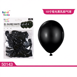 Globos Negros Mate de 10 Pulgadas al por Mayor, 25 Unidades, Estilo Macaron Pastel, Gruesos, para Helio, MOQ de 100 Unidades, Regreso a Clases, Marca Peiyong - Product Image 1