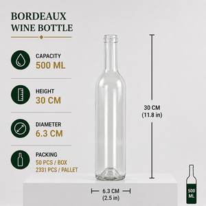 Bottiglia di <span class=keywords><strong>Vino</strong></span> <span class=keywords><strong>Rosso</strong></span> in Vetro Spesso Ecologico da 375ml/750ml con Tappo in Sughero e Logo Personalizzato Stampato per Confezione di <span class=keywords><strong>Vino</strong></span> Forma Borgogna - Product Image 5