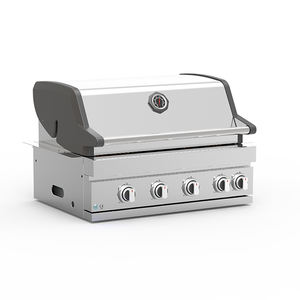 Easily Assembled Premium Built-in Gas Grill Stainless Steel 4 Burner <strong>Dual</strong> <strong>Fuel</strong> High-Power 17kW Non-Stick Commercial Use <strong>BBQ</strong> - Product Image 1