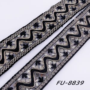 Fabricante vende vestido de novia lentejuelas encaje decorativo estilo étnico bordado encaje Pizzi Ricamati - Product Image 6