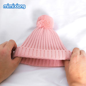 หมวกไหมพรมถักโครเชต์สำหรับเด็ก<span class=keywords><strong>แรก</strong></span><span class=keywords><strong>เกิด</strong></span> ลายปอม<span class=keywords><strong>ปอม</strong></span>น่ารัก แบบไร้รอยต่อ - Product Image 5