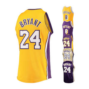 Maillots de <span class=keywords><strong>basket</strong></span>-ball américains brodés jaunes et violets pour toutes les équipes des États-Unis, vente en gros, 8/24 <span class=keywords><strong>Bryant</strong></span> - Product Image 4
