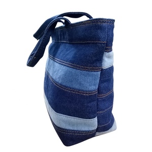 Thời Trang Mới Nhất Tùy Chỉnh <span class=keywords><strong>Made</strong></span> In Trung Quốc Big Carry Jeans Túi Vai Denim Tote Túi Có Thể Giặt Jeans Vải Túi Mua Sắm - Product Image 2