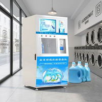 Distributeur automatique de liquides à 4 sorties avec écran tactile de 7 pouces pour lessive, savon à vaisselle, savon pour les mains