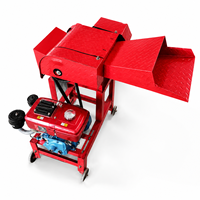 Henglu Nouvelle Hacheuse de Fourrage Efficace, Mini Broyeur à Diesel en Métal pour Ensilage, Herbe et Tiges de Maïs, Capacité 1 Tonne/heure, Facile à Utiliser pour l'Alimentation Animale
