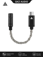 Adaptateur QKZ TC MAX+TC MAX PRO vers câble audio pour écouteurs, câble filaire Type-C vers 3,5 mm pour téléphone portable
