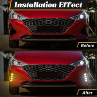 Accessoires de voiture, clignotants LED blanc ambre, feux de jour DRL 12V pour Hyundai Accent 2020 2021 2022 2023