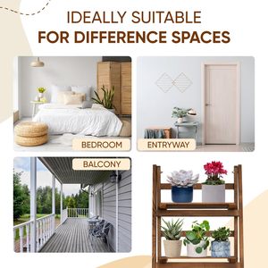 Kệ thang gỗ 4 tầng, kệ sách bằng gỗ keo đơn vị giá đỡ cho văn phòng, kệ lưu trữ keo cho phòng khách, phòng tắm - Product Image 5