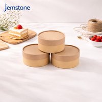 Boîte cylindrique en carton biodégradable de qualité alimentaire pour gâteau basque, dessert, cheesecake, emballage de luxe en tube de papier kraft