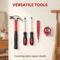 Ensemble d'outils de mécanicien portable robuste de 15 pièces pour l'entretien domestique de base et les petites réparations