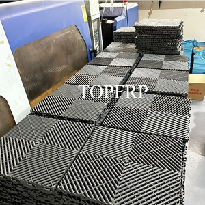 Dalles de sol de garage en plastique antidérapantes à emboîtement, tapis de drainage pour sous-sol, piscine, parking - Product Image 4