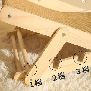 Cat recliner made of solid wood sisal, non-shedding, integrated cat bed, large cat <b>scratching</b> <b>post</b>, cat toy. - Product Image 2