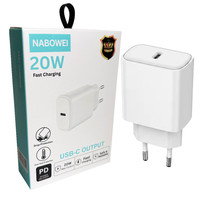 Cargador de Pared con Enchufe Tipo C de 20W para EE. UU. y UE, Cargadores Rápidos para Celular, para iPhone 18 17 16