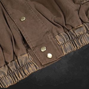 Chaquetas Bomber Casuales Vintage para Hombre con Cremallera, Chaquetas Cortas Personalizadas Estilo Universitario con Parches Lavados, Venta al por Mayor - Product Image 5