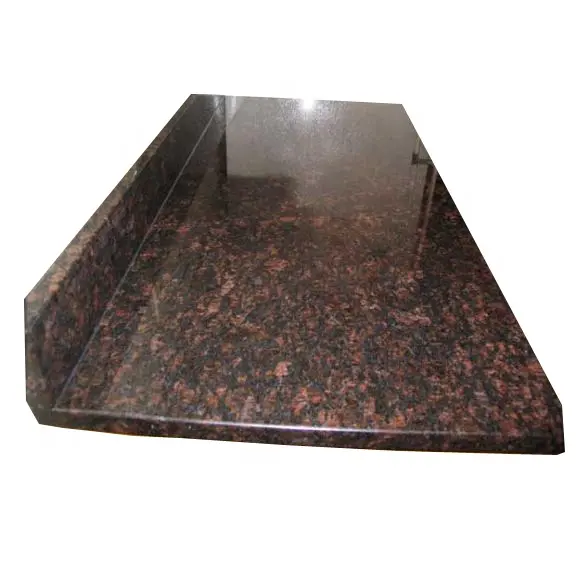 भारत पॉलिश ग्रेनाइट पत्थर टैन ब्राउन रसोई countertop