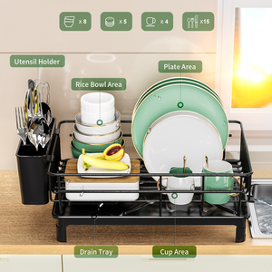 Multifunctional Kitchen <b>Dish</b> Rack for Countertop & Cabinet - Space-Saving Bowl Organizer with - Product Image 4