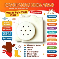Boîte à voix personnalisée Honzen avec cordon de tirage, 8 phrases, module sonore enregistrable multilingue, Woody, Jessie, Gabby, Stinky, Pet E, Buzz